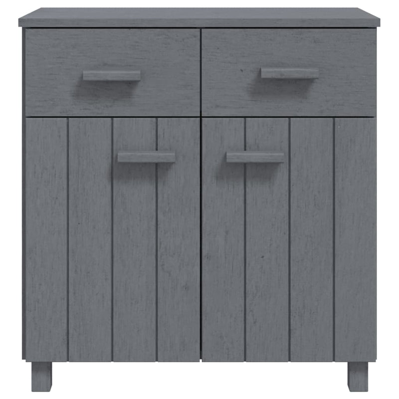 Sideboard Dark Grey 79x40x80 cm Solid Wood Pine Payday Deals