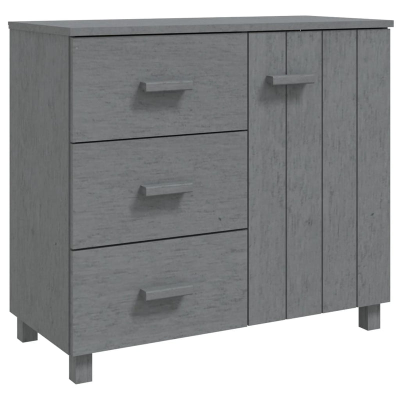Sideboard Dark Grey 90x40x80 cm Solid Wood Pine Payday Deals
