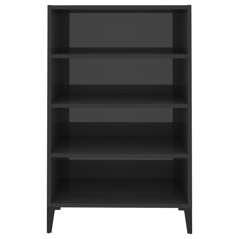 Sideboard High Gloss Grey 57x35x90 cm Engineered Wood Payday Deals
