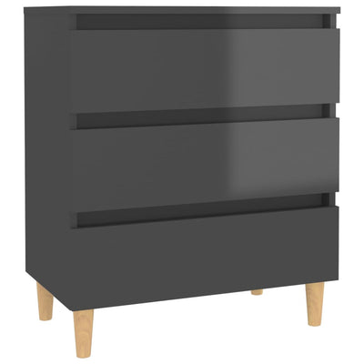Sideboard High Gloss Grey 60x35x69 cm Engineered Wood Payday Deals