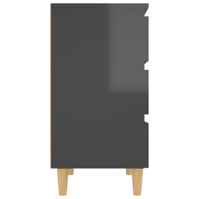 Sideboard High Gloss Grey 60x35x69 cm Engineered Wood Payday Deals