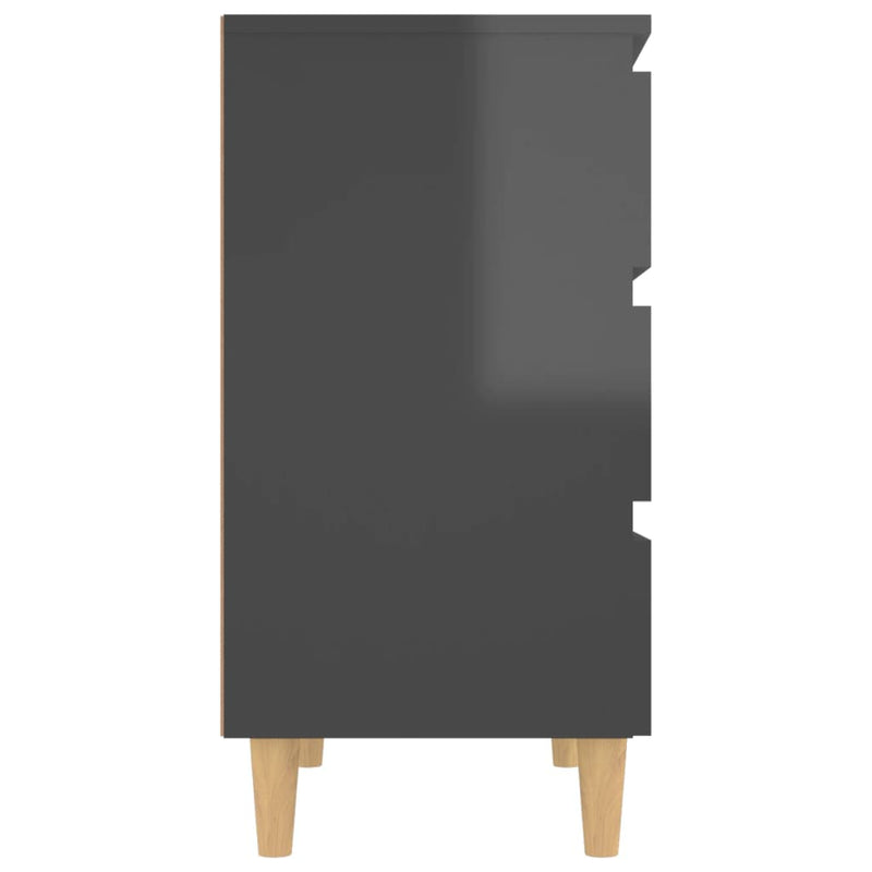 Sideboard High Gloss Grey 60x35x69 cm Engineered Wood Payday Deals