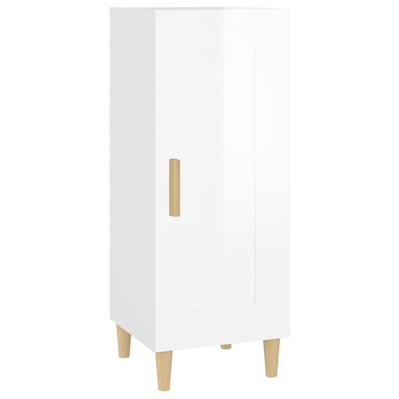 Sideboard High Gloss White 34.5x34x90 cm Engineered Wood Payday Deals
