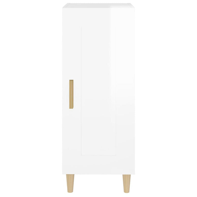 Sideboard High Gloss White 34.5x34x90 cm Engineered Wood Payday Deals