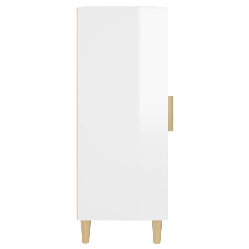 Sideboard High Gloss White 34.5x34x90 cm Engineered Wood Payday Deals