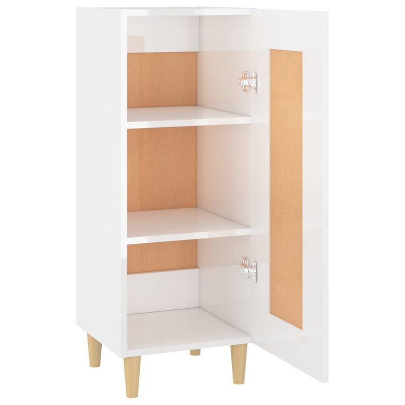 Sideboard High Gloss White 34.5x34x90 cm Engineered Wood Payday Deals