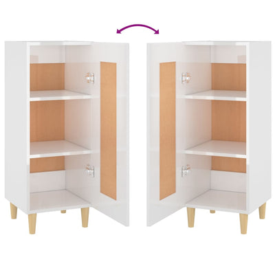 Sideboard High Gloss White 34.5x34x90 cm Engineered Wood Payday Deals