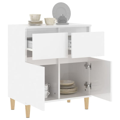 Sideboard High Gloss White 60x35x70 cm Engineered Wood Payday Deals