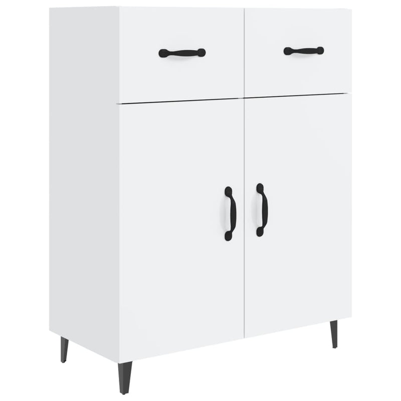 Sideboard High Gloss White 69.5x34x90 cm Engineered Wood Payday Deals