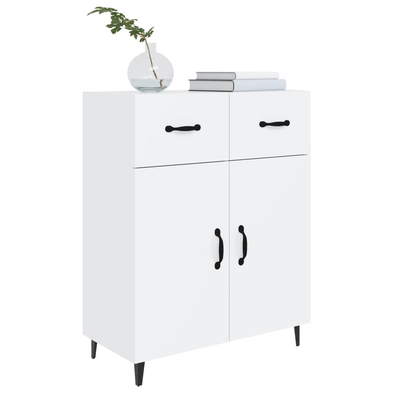 Sideboard High Gloss White 69.5x34x90 cm Engineered Wood Payday Deals