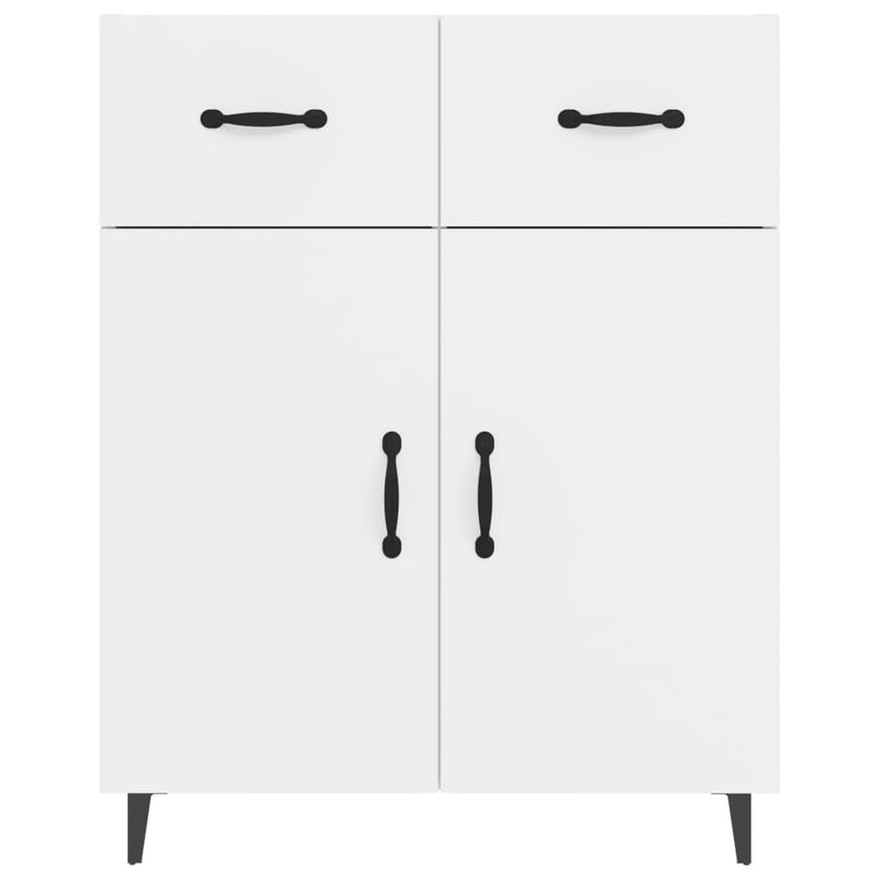 Sideboard High Gloss White 69.5x34x90 cm Engineered Wood Payday Deals