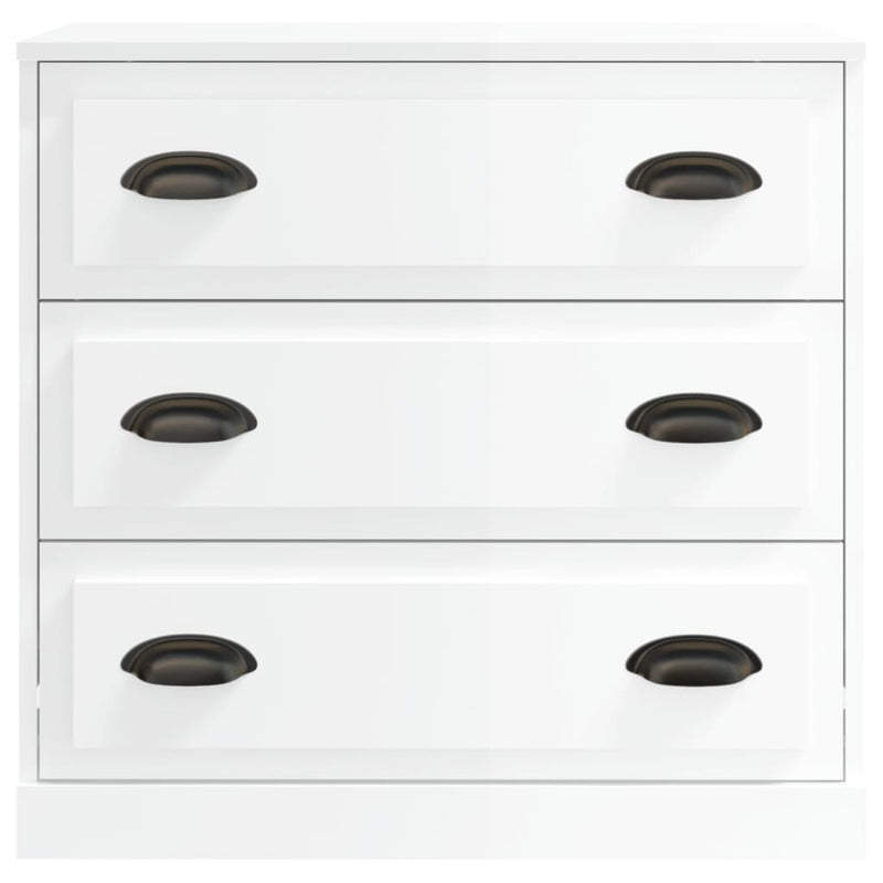 Sideboard High Gloss White 70x35.5x67.5 cm Engineered Wood Payday Deals