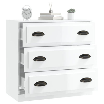 Sideboard High Gloss White 70x35.5x67.5 cm Engineered Wood Payday Deals