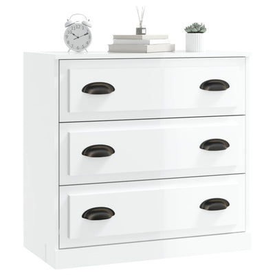 Sideboard High Gloss White 70x35.5x67.5 cm Engineered Wood Payday Deals
