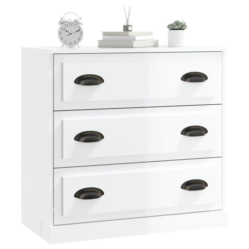Sideboard High Gloss White 70x35.5x67.5 cm Engineered Wood Payday Deals