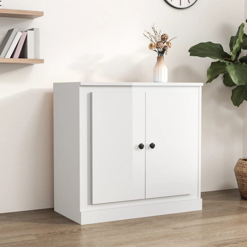 Sideboard High Gloss White 70x35.5x67.5 cm Engineered Wood Payday Deals