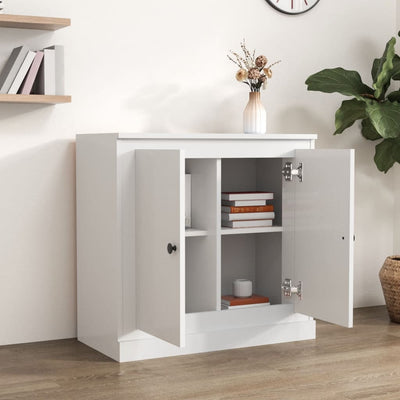 Sideboard High Gloss White 70x35.5x67.5 cm Engineered Wood Payday Deals