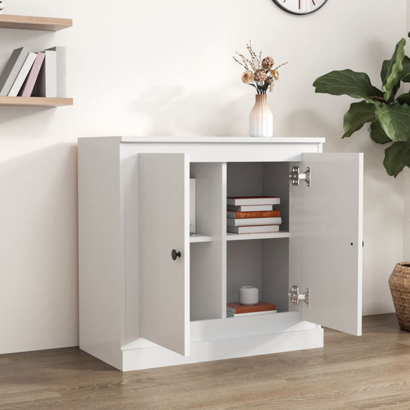 Sideboard High Gloss White 70x35.5x67.5 cm Engineered Wood Payday Deals