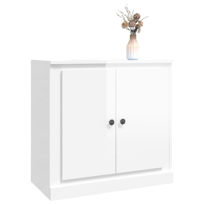 Sideboard High Gloss White 70x35.5x67.5 cm Engineered Wood Payday Deals