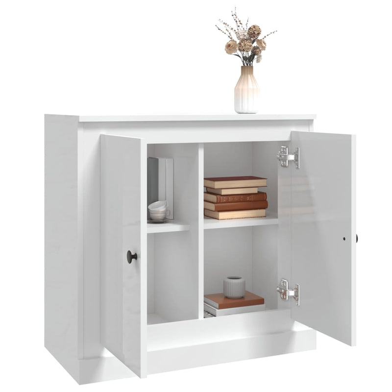 Sideboard High Gloss White 70x35.5x67.5 cm Engineered Wood Payday Deals