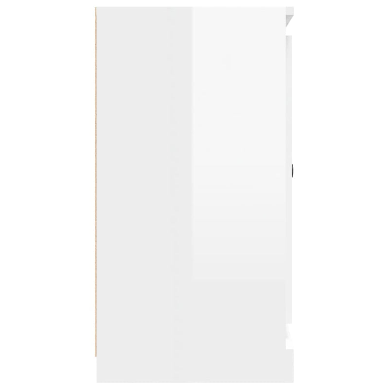 Sideboard High Gloss White 70x35.5x67.5 cm Engineered Wood Payday Deals