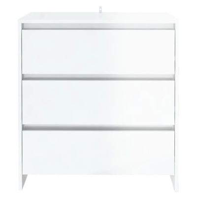 Sideboard High Gloss White 70x41x75 cm Chipboard Payday Deals