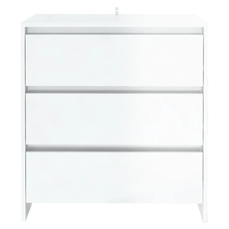 Sideboard High Gloss White 70x41x75 cm Chipboard Payday Deals