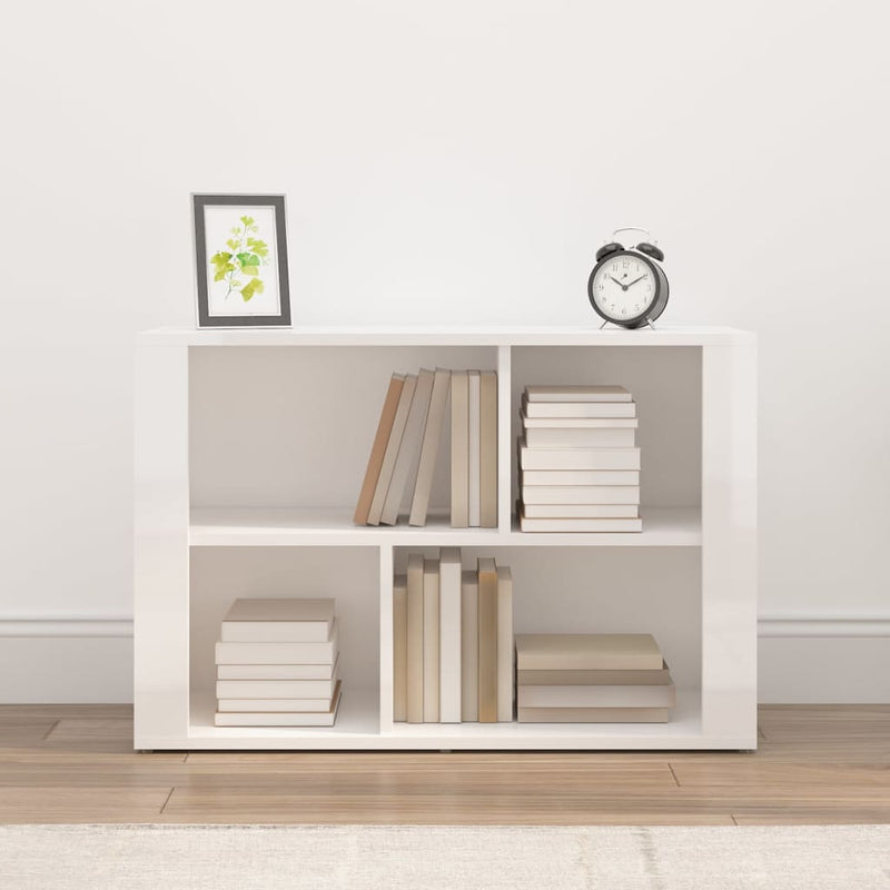 Sideboard High Gloss White 80x30x54 cm Engineered Wood Payday Deals