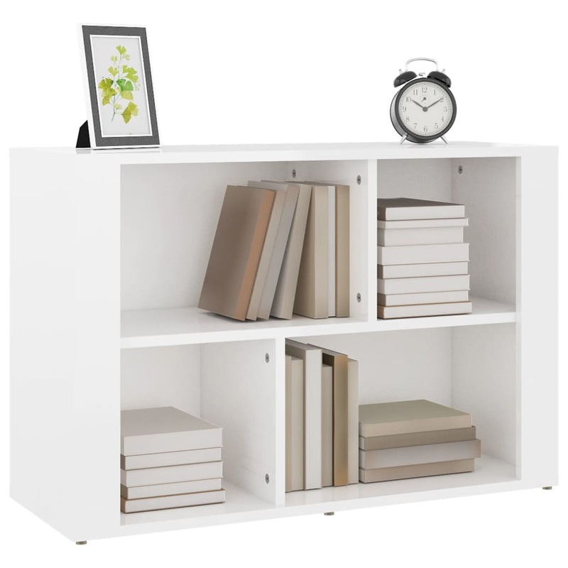 Sideboard High Gloss White 80x30x54 cm Engineered Wood Payday Deals