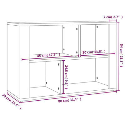Sideboard High Gloss White 80x30x54 cm Engineered Wood Payday Deals