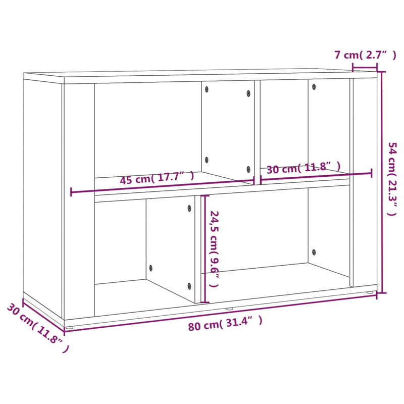 Sideboard High Gloss White 80x30x54 cm Engineered Wood Payday Deals