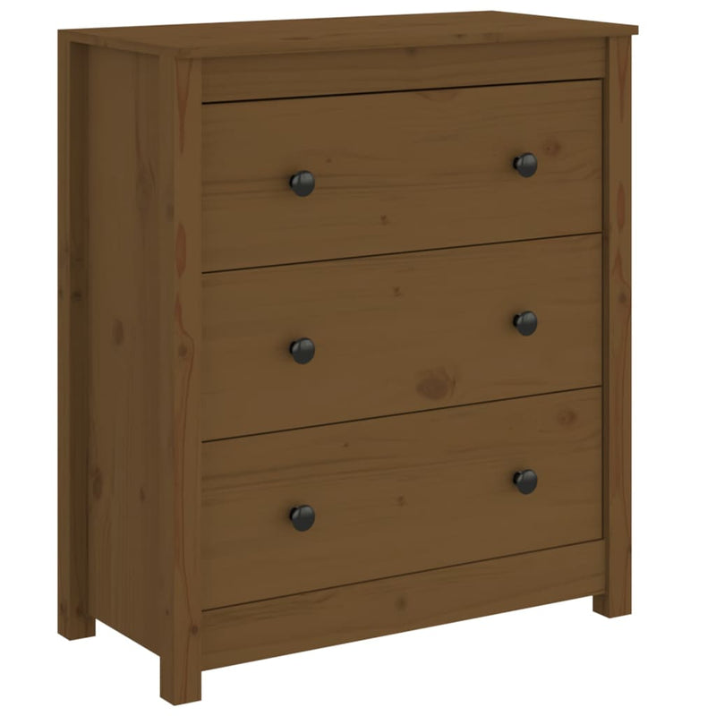 Sideboard Honey Brown 70x35x80 cm Solid Wood Pine Payday Deals