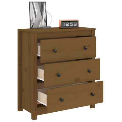 Sideboard Honey Brown 70x35x80 cm Solid Wood Pine Payday Deals