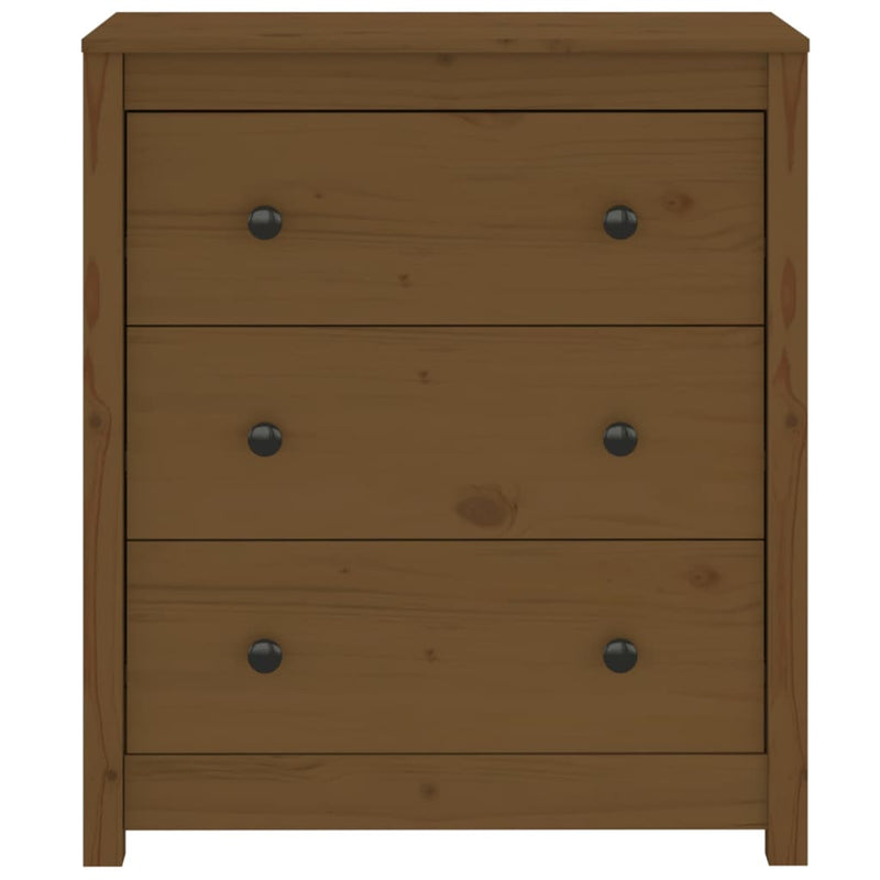 Sideboard Honey Brown 70x35x80 cm Solid Wood Pine Payday Deals