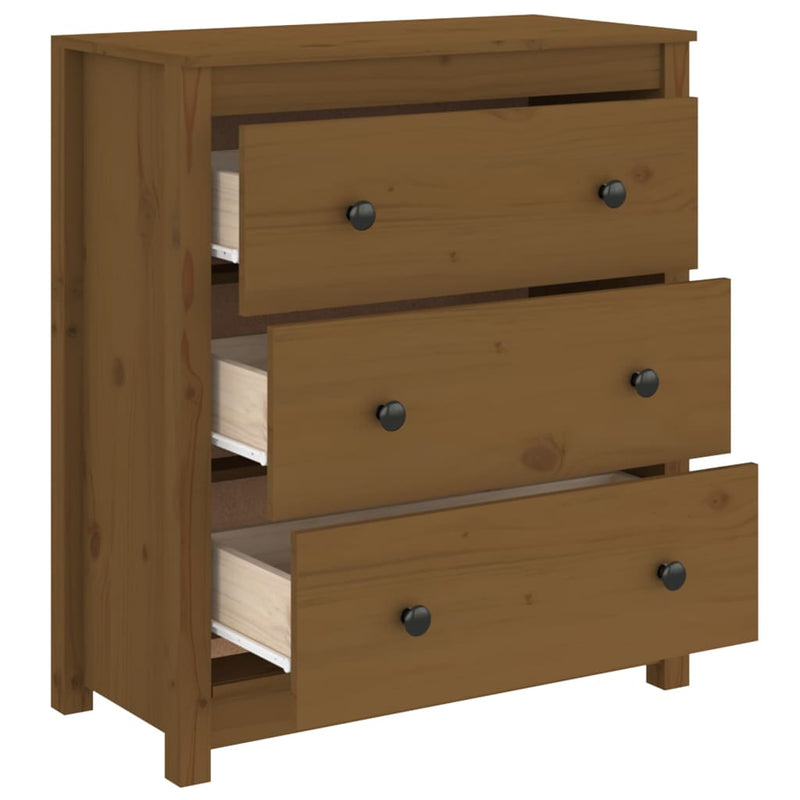 Sideboard Honey Brown 70x35x80 cm Solid Wood Pine Payday Deals