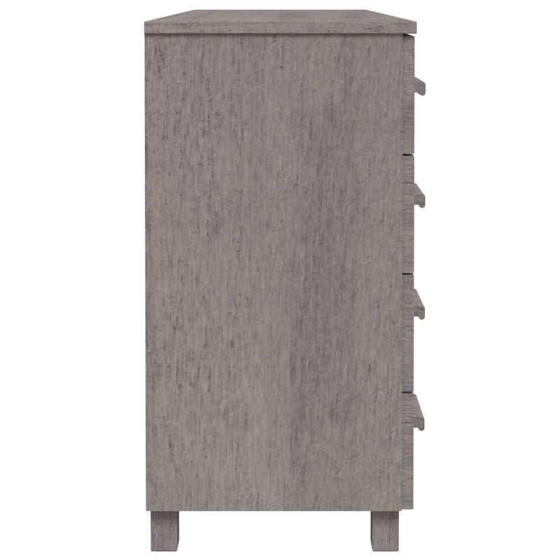 Sideboard Light Grey 113x40x80 cm Solid Wood Pine Payday Deals