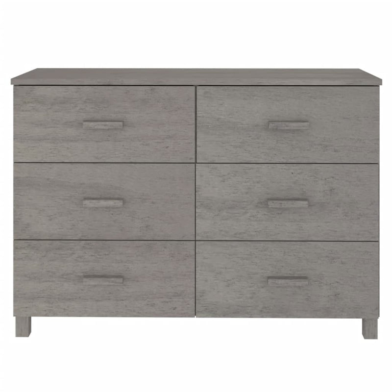 Sideboard Light Grey 113x40x80 cm Solid Wood Pine Payday Deals