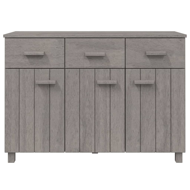 Sideboard Light Grey 113x40x80 cm Solid Wood Pine Payday Deals