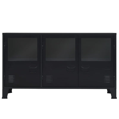 Sideboard Metal Industrial Style 120x35x70 cm Black Payday Deals