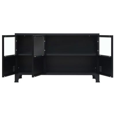 Sideboard Metal Industrial Style 120x35x70 cm Black Payday Deals