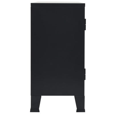 Sideboard Metal Industrial Style 120x35x70 cm Black Payday Deals