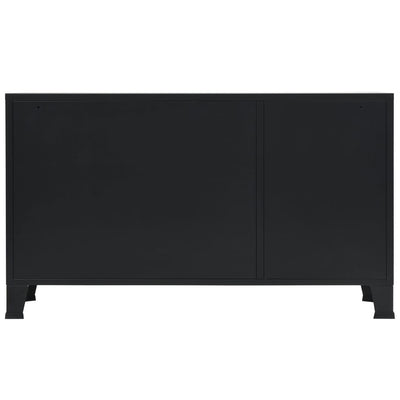 Sideboard Metal Industrial Style 120x35x70 cm Black Payday Deals