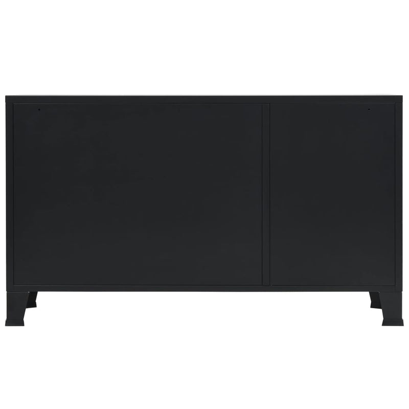 Sideboard Metal Industrial Style 120x35x70 cm Black Payday Deals
