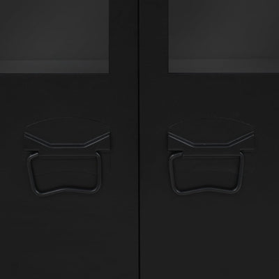 Sideboard Metal Industrial Style 120x35x70 cm Black Payday Deals