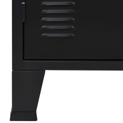 Sideboard Metal Industrial Style 120x35x70 cm Black Payday Deals