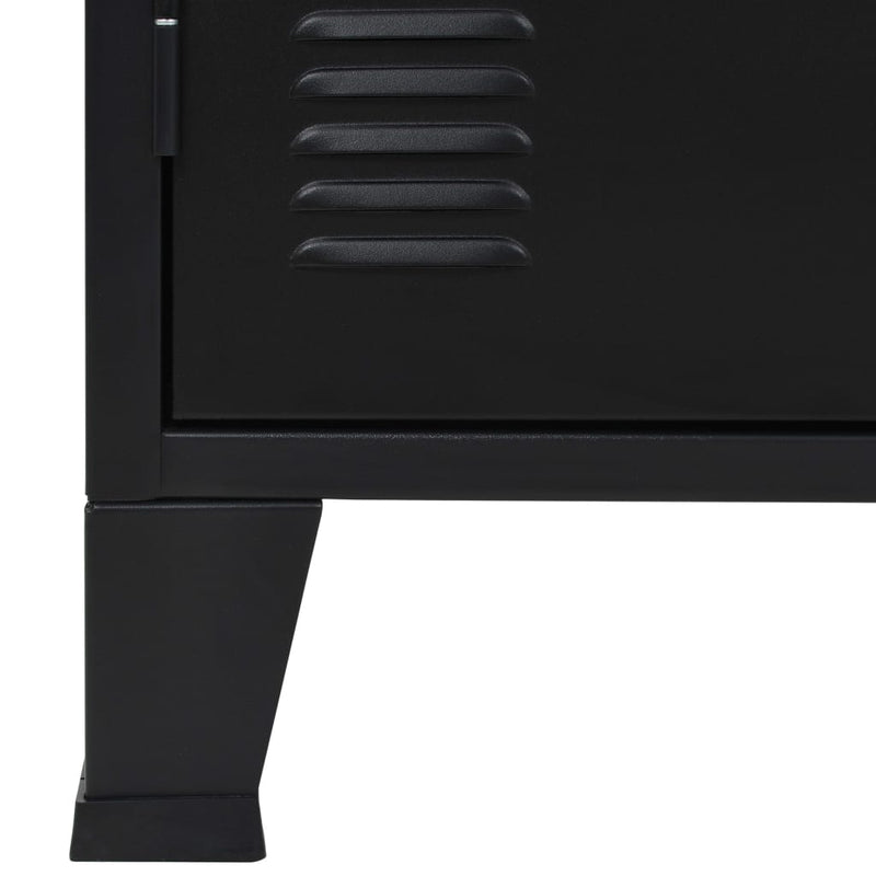 Sideboard Metal Industrial Style 120x35x70 cm Black Payday Deals