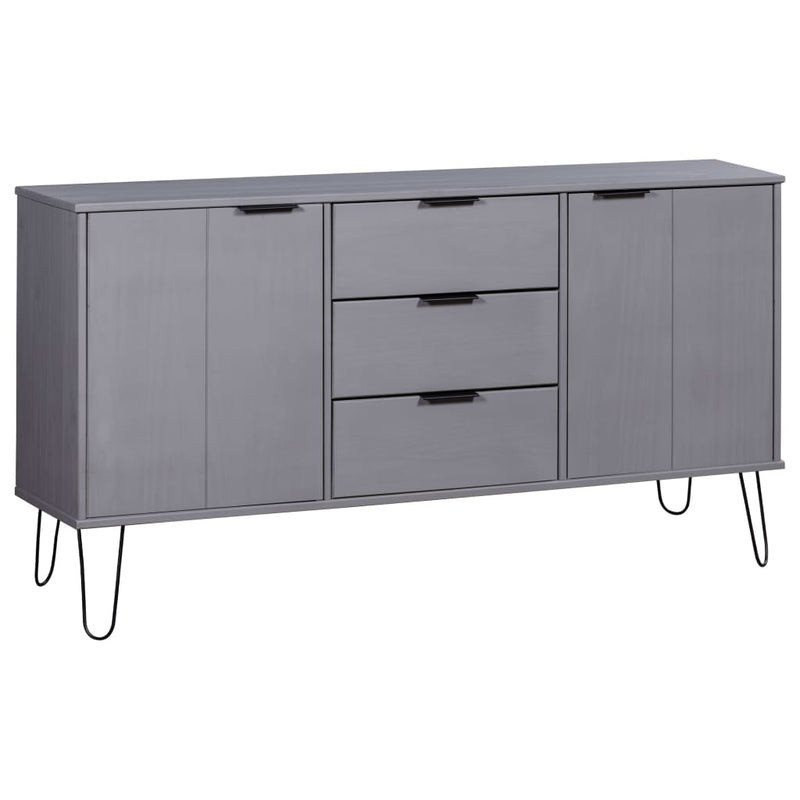 Sideboard "New York" Grey Solid Pine Wood Payday Deals