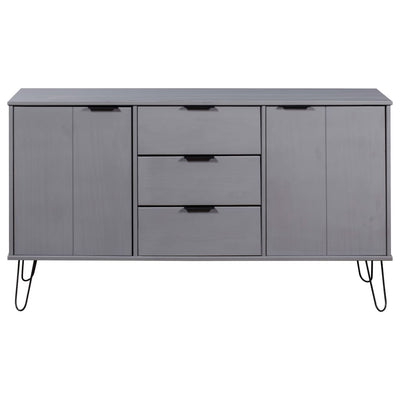 Sideboard "New York" Grey Solid Pine Wood Payday Deals