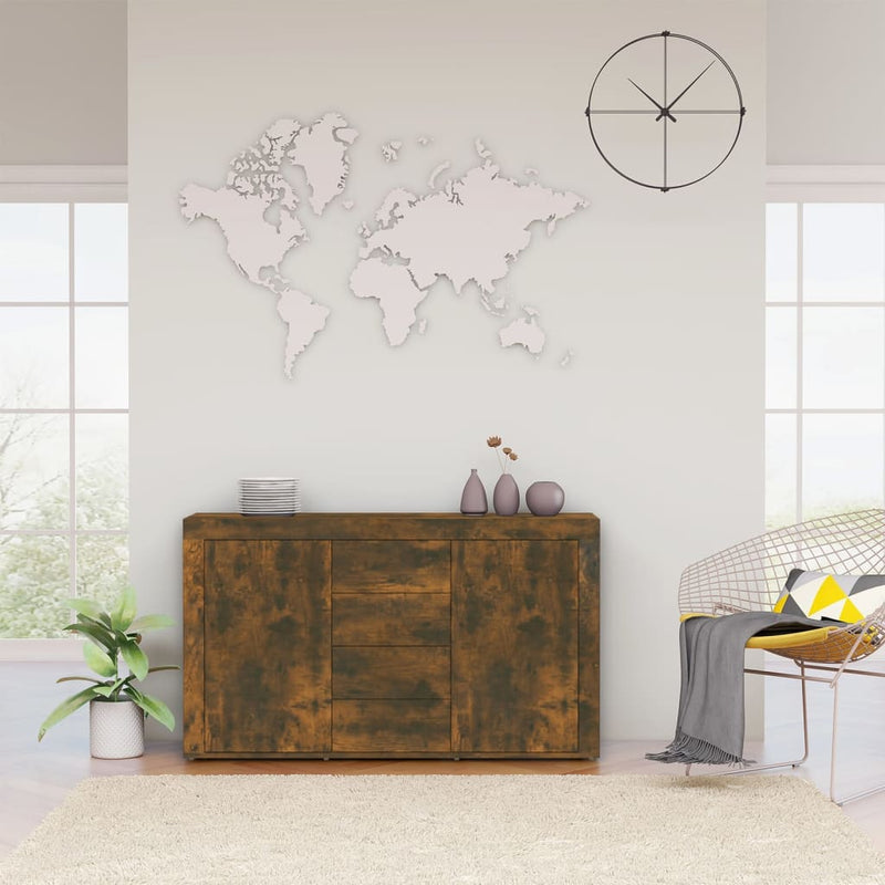 Sideboard Smoked Oak 120x36x69 cm Engineered Wood Payday Deals