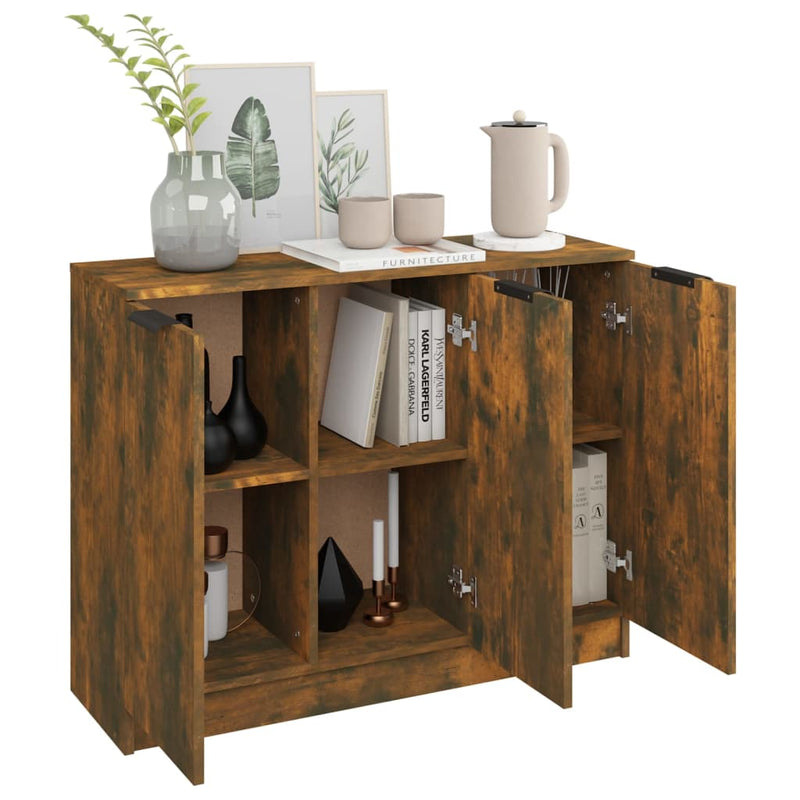 Sideboard Smoked Oak 90.5x30x70 cm Engineered Wood Payday Deals